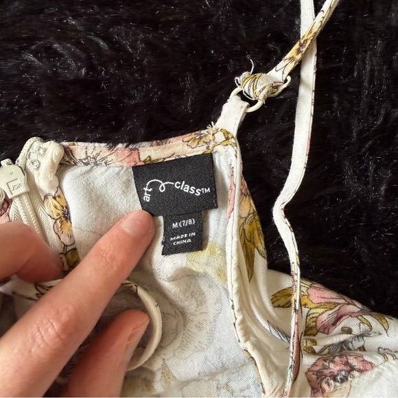 Art Class Fairycore Skirted Floral Romper - Picture 3 of 9